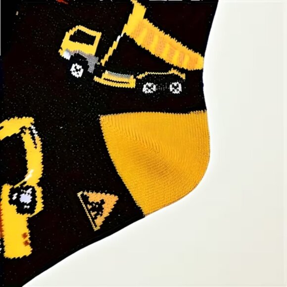 Construction Theme -  Dump Truck / Heavy Equipment Crew Socks - NWT - Picture 4 of 7